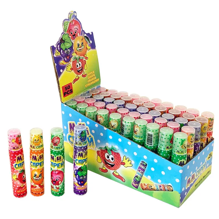 Wholesale Fruity Flavour Mini Funny Liquid Spray Candy With Packing Box