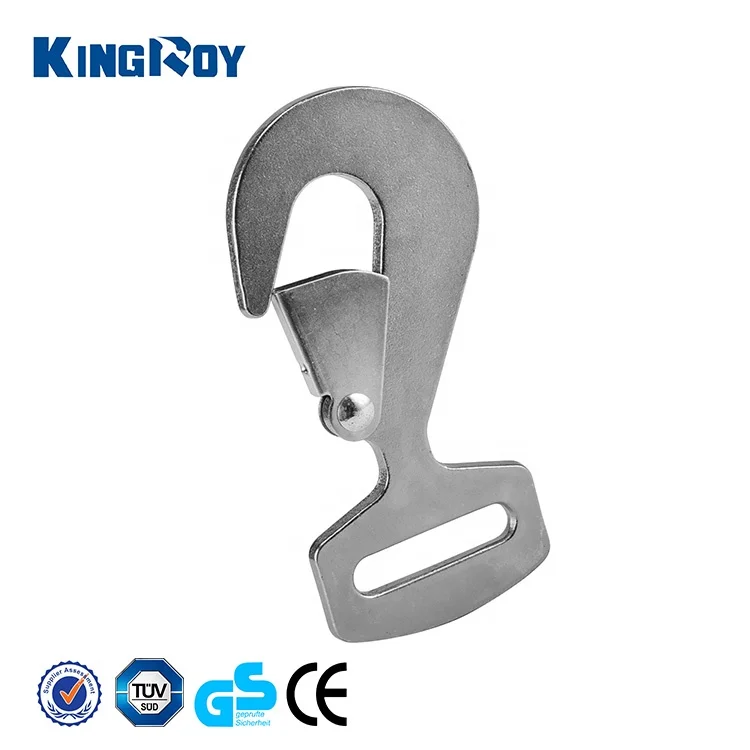 KINGROY 2 Inch 50mm Black Metal Fittings Snap Latch Hooks for Tie Down Webbing Straps