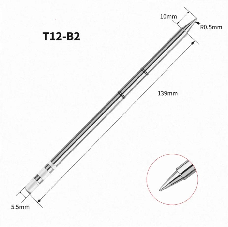 Электрический паяльник T12 с круглым наконечником, наконечник с внутренним нагревом и постоянной температурой 951, паяльная станция 70 Вт