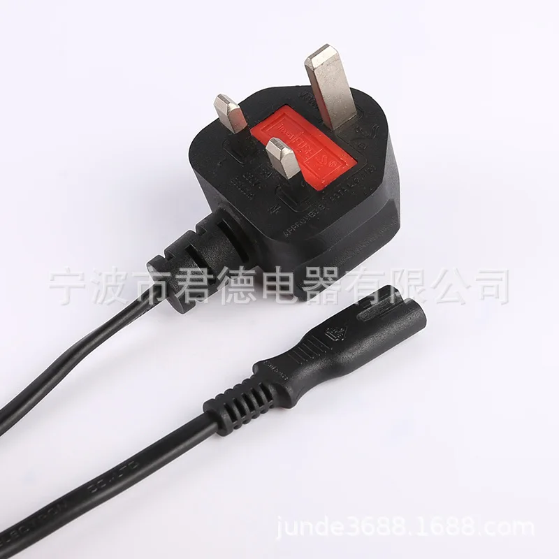UK AC Electric Power Cable with C7 Socket for Notebook Computer Cord