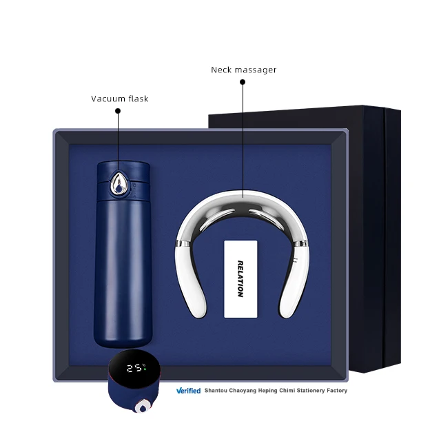 Wholesale Office Gift Set vaccum flask Neck Massager electronic items souvenirs corporate mothers day gift set