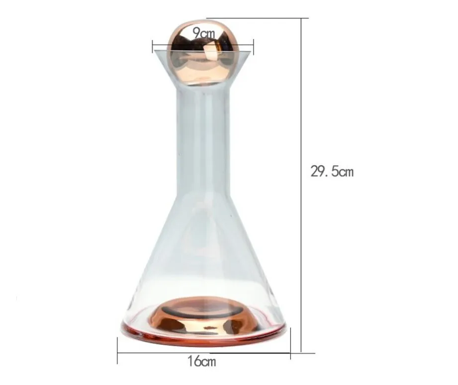 2024 производители оптом дешевые в европейском стиле Хрустальное стекло гальваническое покрытие розового золота кувшин для воды Американский графин винный набор