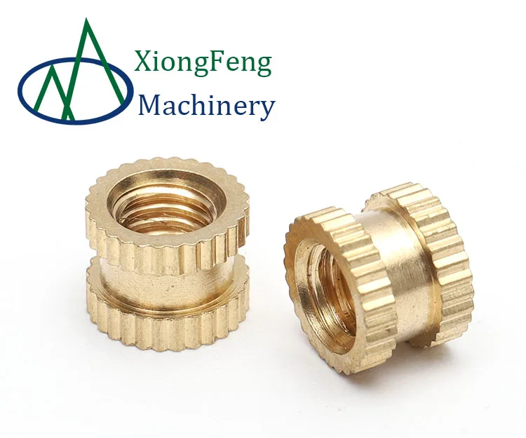 
Custom precision CNC machined brass nuts threaded inserts nuts 