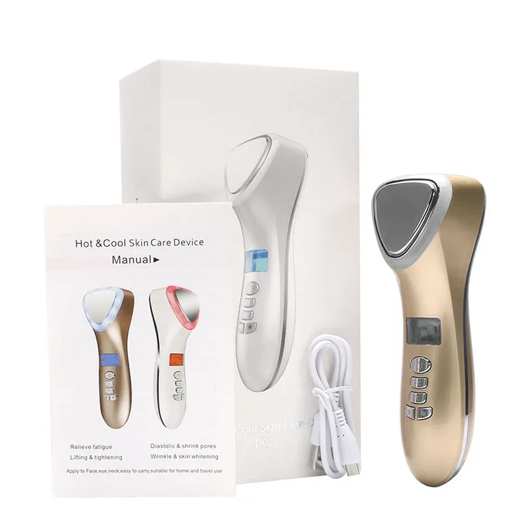 Brighten Skin Tone And Promote Absorption Device For Deep Cleaning Hot Cold Vibration Care