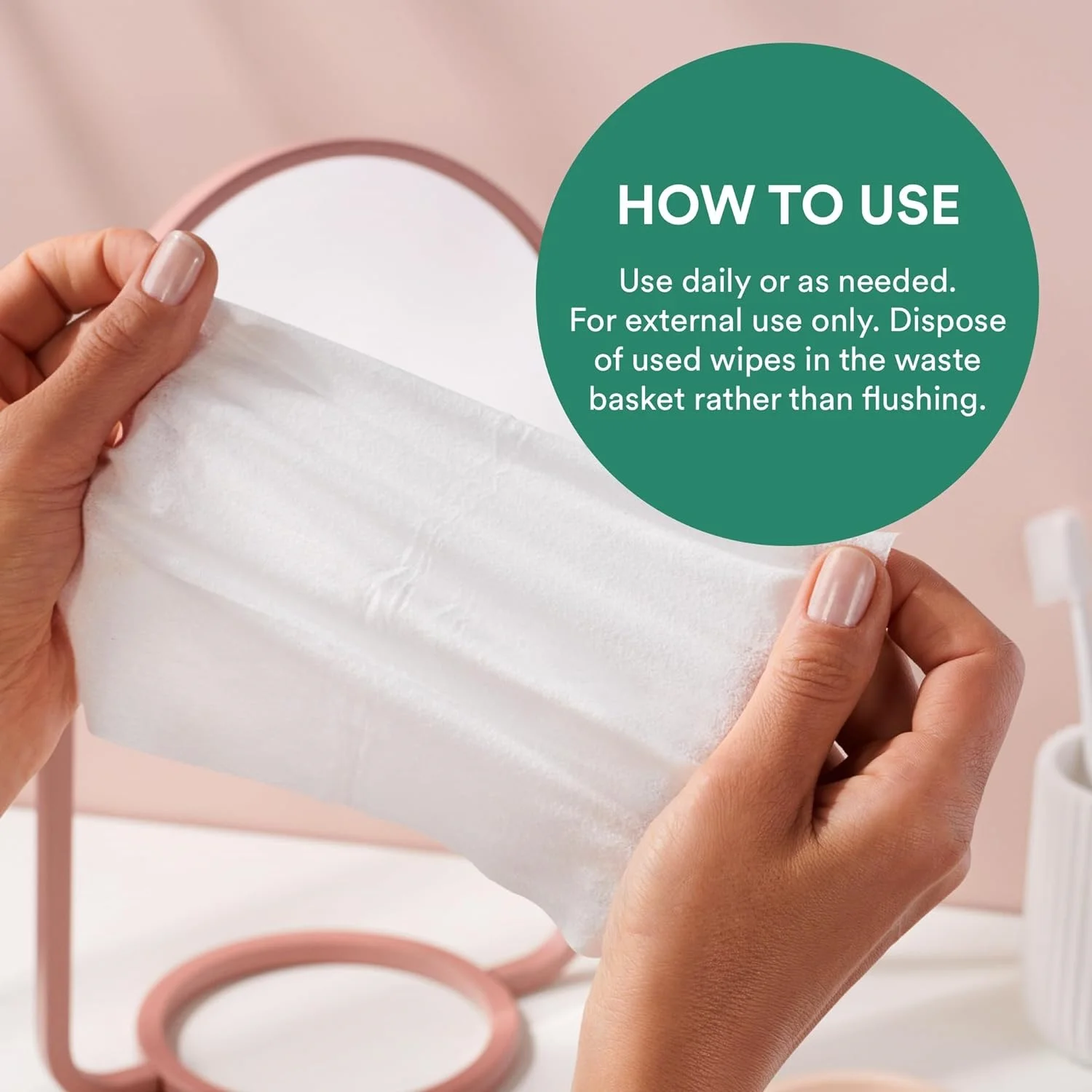 Intimate Health Calming Sensitive Skin Cleansing Feminine Hygiene Wipes For Women With Aloe Vera