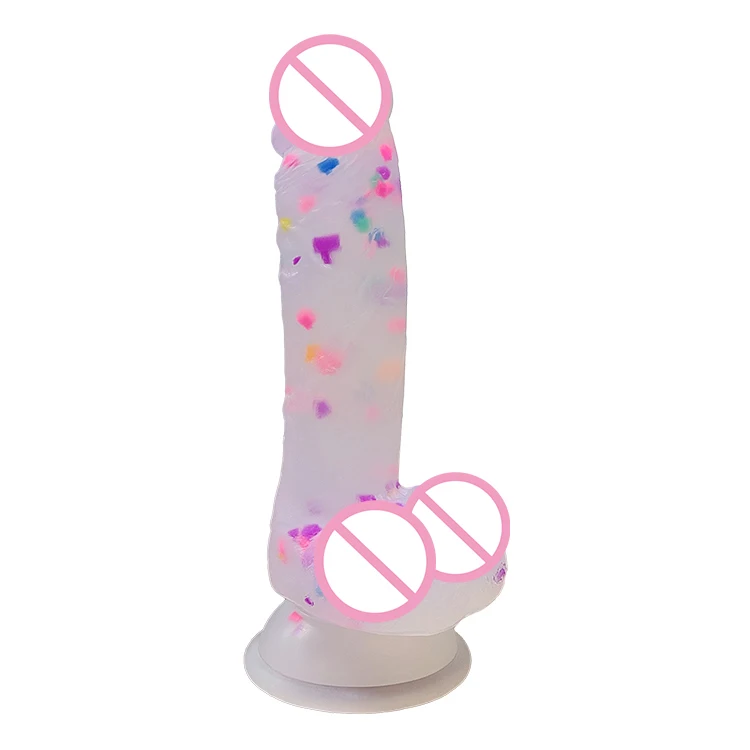 Powerful 10 function vibrating sucker 24 cm huge female dildo vibrator