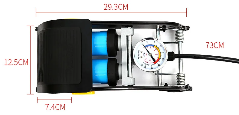 Foot pump mini portable inflatable bicycle pump high pressure double tube pedal for pump