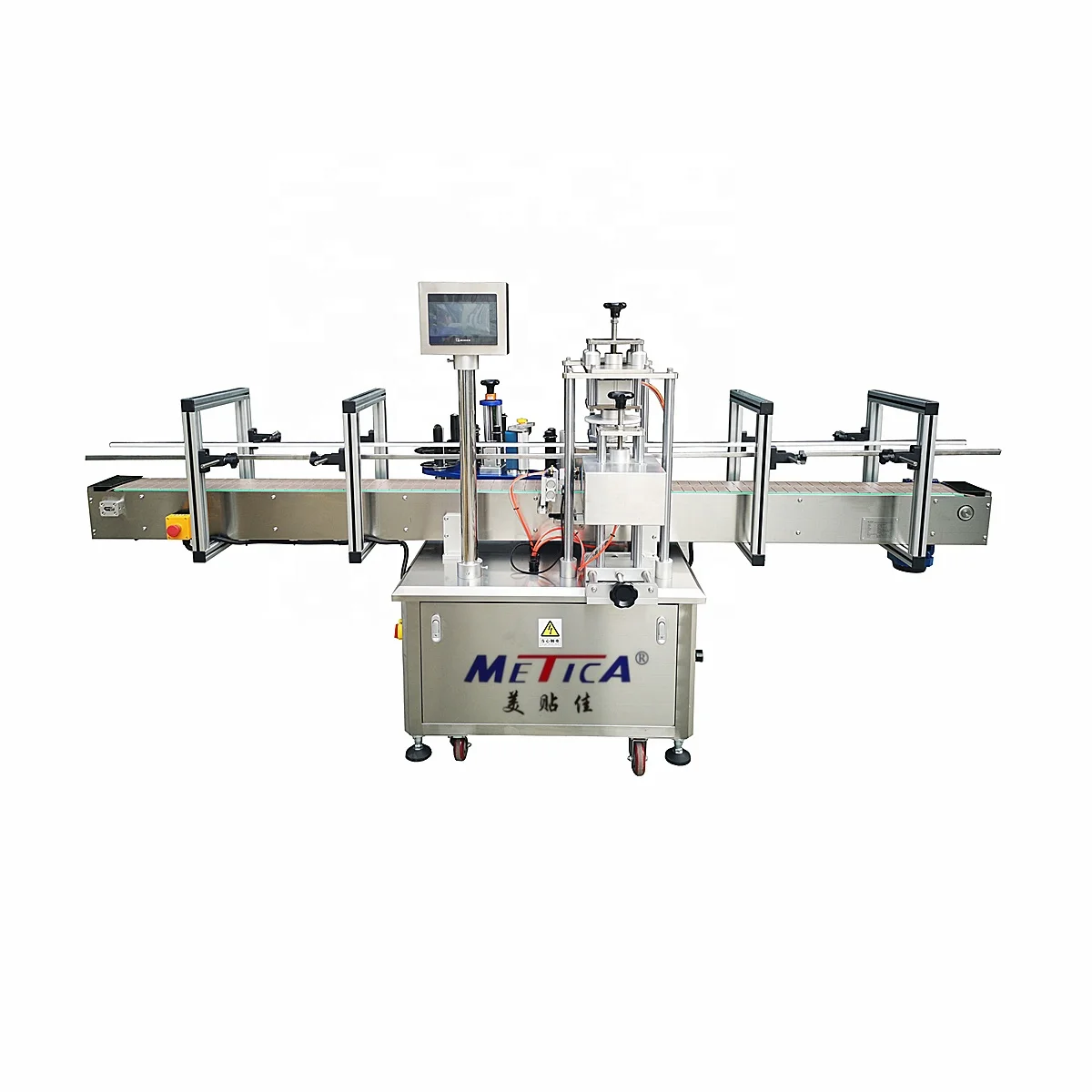 METICA Automatic adhesive sticker Paint can Bucket Pail Labeling Machine 5L 10L 15L 20L