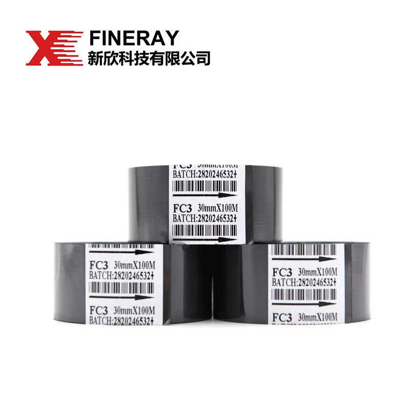 Fineray Brand FC3 30mm*100m Type Best Seller Hot Coding Foil Hot Stamping Coding Ribbon