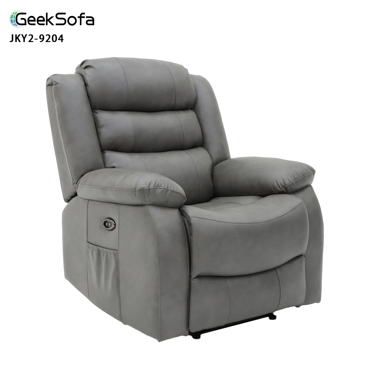 Geeksofa Factory Wholesale Lazy Boy Modern Air Leather Power Electric Recliner Chair with Massage and Heat for Living Room