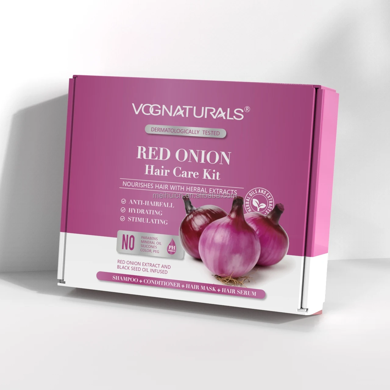 Фирменная торговая марка, лучший набор для ухода за волосами с зудящей кожей головы и красным луком, шампунь против выпадения волос и набор кондиционеров