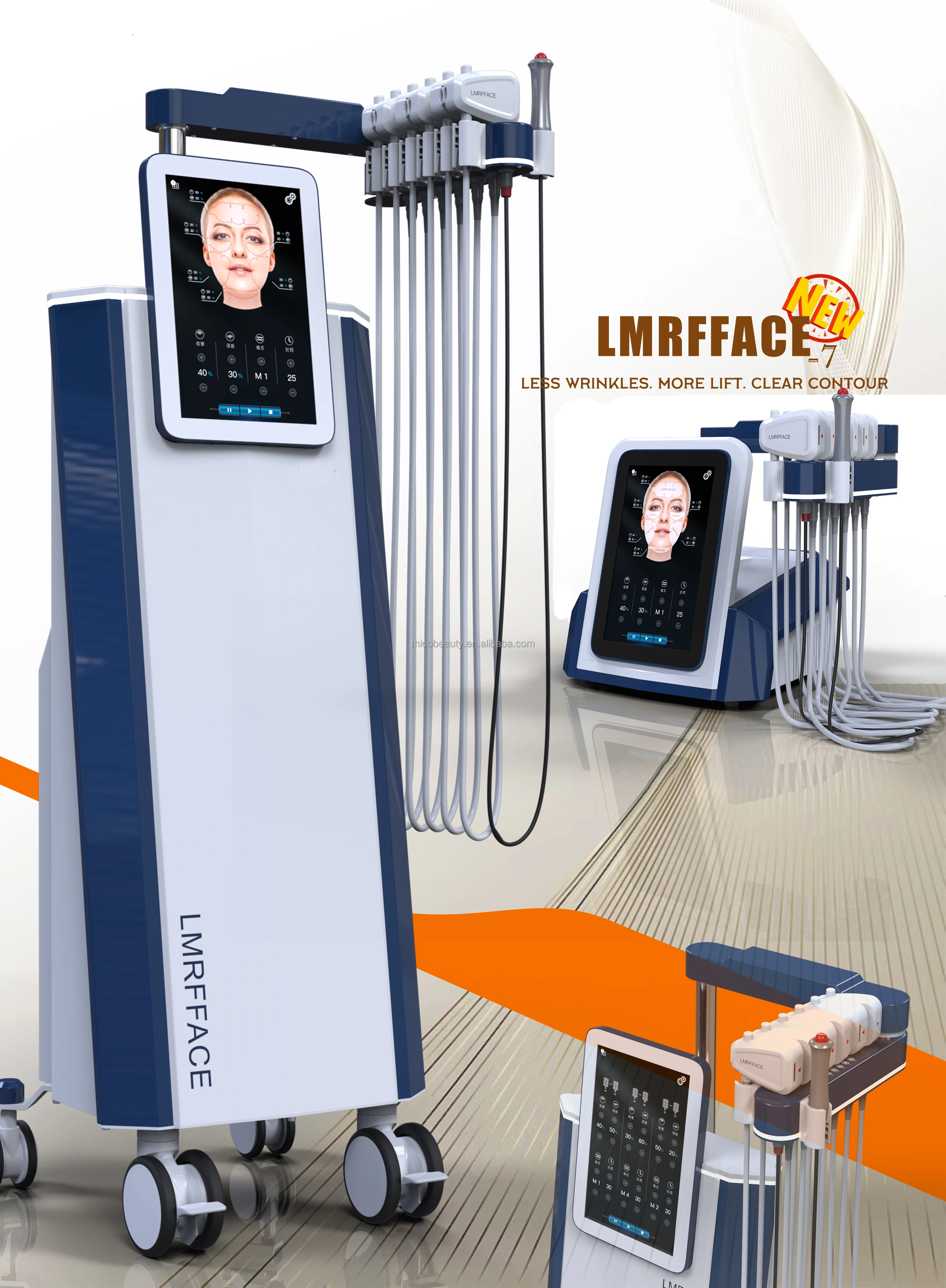 2024 Newest Pe-Face Lifting PeFace 6 Pads Non-invasive Anti-aging ems for face care beauty device ems facial sculpting machine