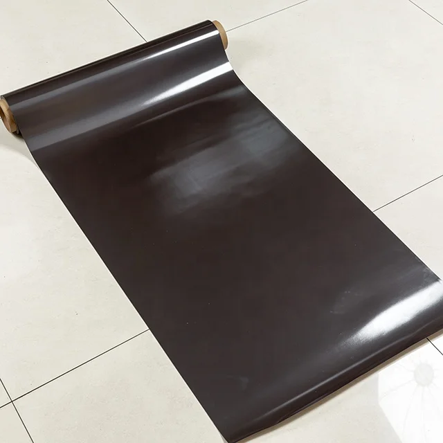 Гибкий глянцевый цветной магнитный лист с резиновым