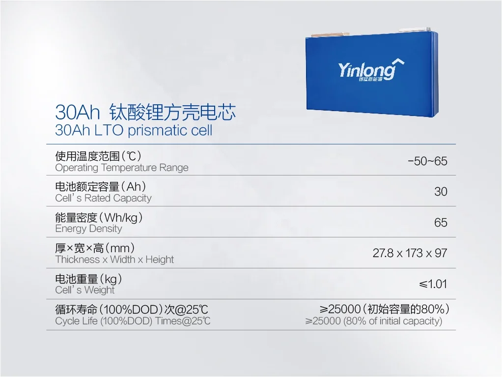 Hot Sale LTO Cells Yinlong 2.3V Prismatic Cell Lithium Battery 30Ah Lithium Titanate Cells Battery LTO