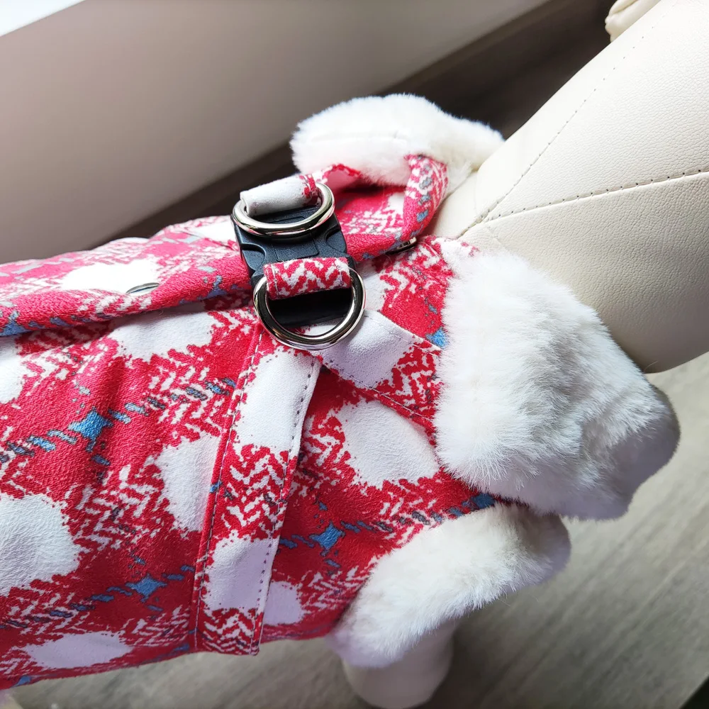 Wholesale Luxury Designer Warm Fur Dog Cat Wear Apparel Pet Clothing Dog Clothes For Winter Autumn