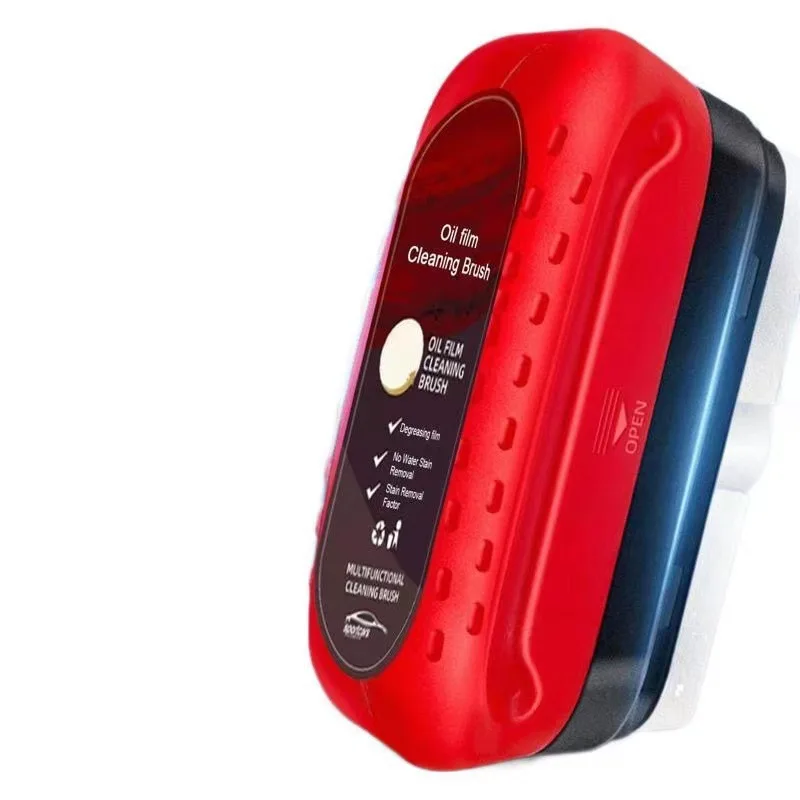 Car glass oil film cleaning brush to remove oil film cleaning brush from front stop side window and rear view mirror