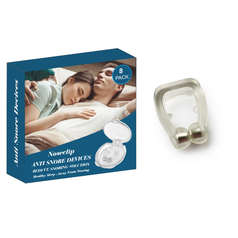 Custom 2/4/8 Pack Stop Anti Snoring Devices Aid Sleep Solution Nasal Dilator Silicone Magnetic Anti Snore Breathing Nose Clips