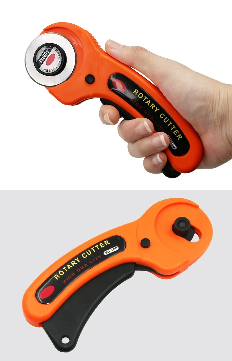 High Quality Rotary Cutter With 45 mm Wide Blade Autolock Rotary Cutter handle  knife Cutting Tool 45mm Rotary Cutters