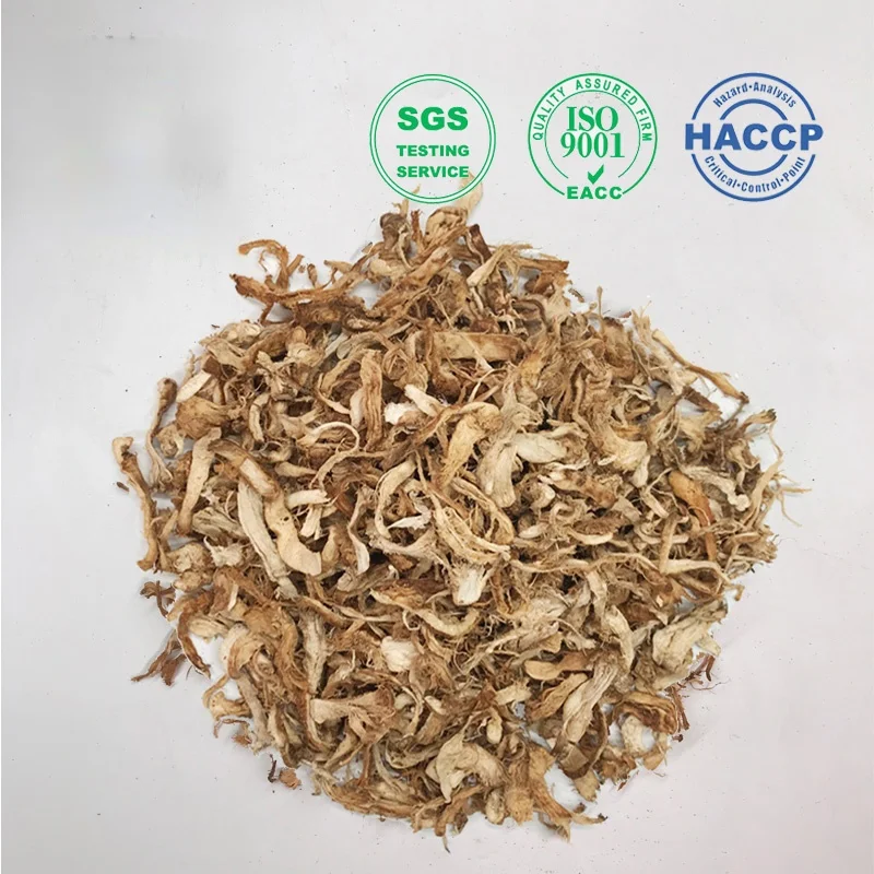 Wholesale Cheap Dried shredded shiitake mushroom stalk  shredded mushroom stem raw materials for plant based meat vegan meat