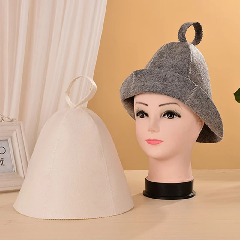 Head Protection Bath Anti Heat Shower Cap Washable Soft Hair Turban Quickly Towel Bathroom Accessories Sauna Felt Hat