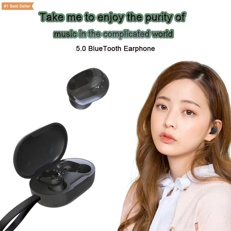 Wireless Charging Case Stereo Headset Premium Sound Deep Bass Bluetooth 5.0 ANC D11 Wireless Earbuds