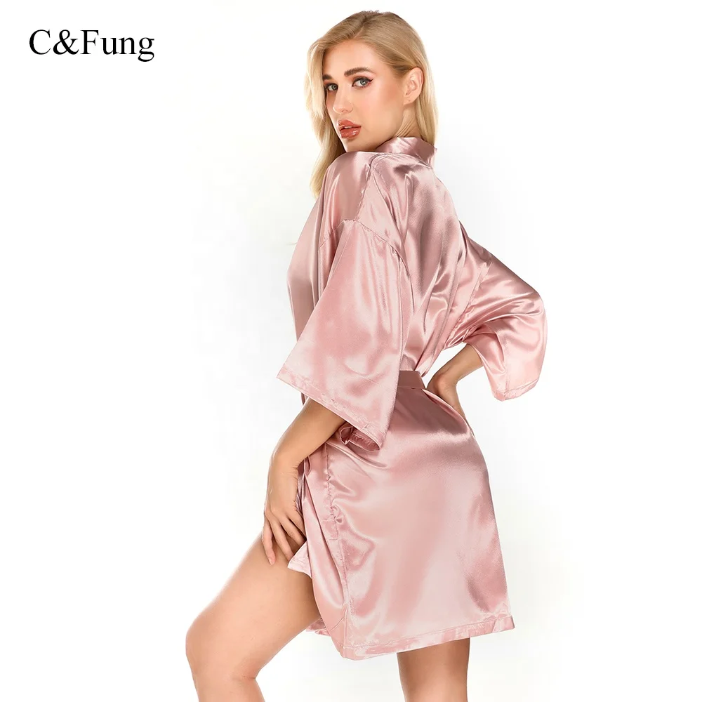 
women satin morning gown bridal gown custom spring bridesmaid robe sister group bathrobe kimono wedding robe 