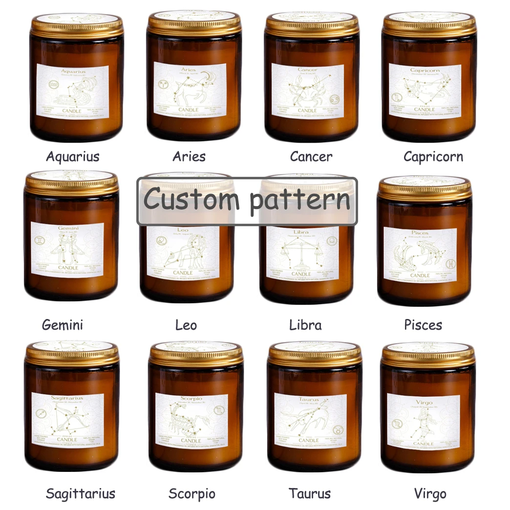 100ml 200ml Amber Blue Clear Glass candle Cup Aroma Bottle home Glass Candle Jar for Aromatherapy Candle