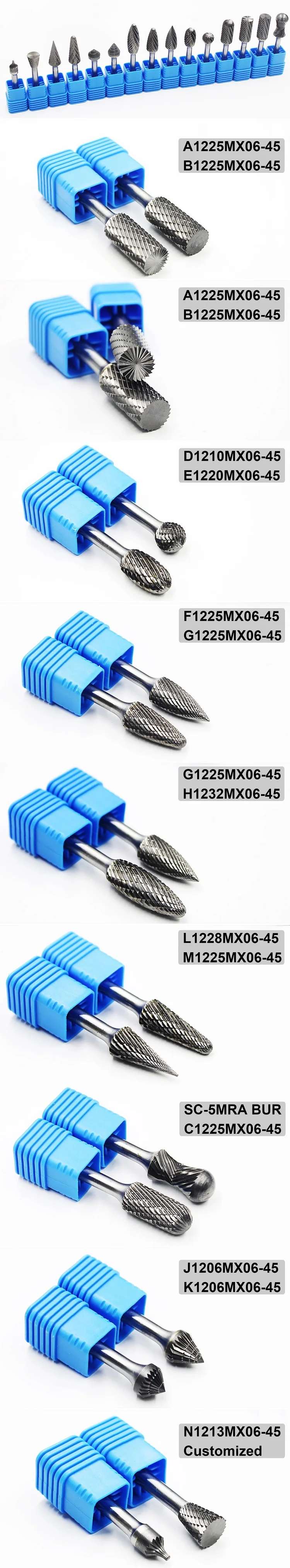 Factory Wholesale Metal wood rotary grinding drilling polishing tools tungsten carbide rotary burr