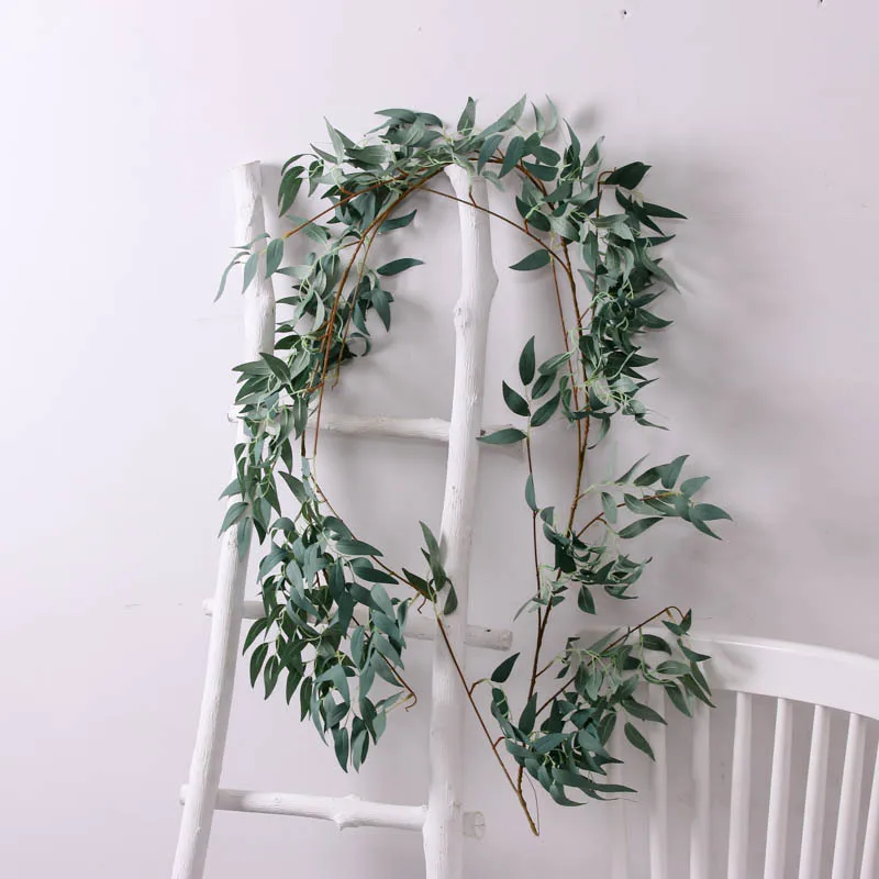 Make 1.7 meter plastic artificial flowers vine silk artificial ivy leaves vine wedding archway flowers home decoration