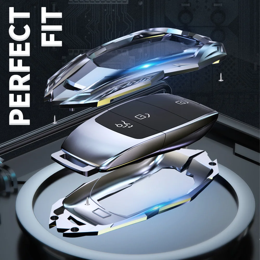 Key Fob Cover Case Keychain for Mercedes Benz CLA CLS CLK GLK GLA AMG GL ML SLK