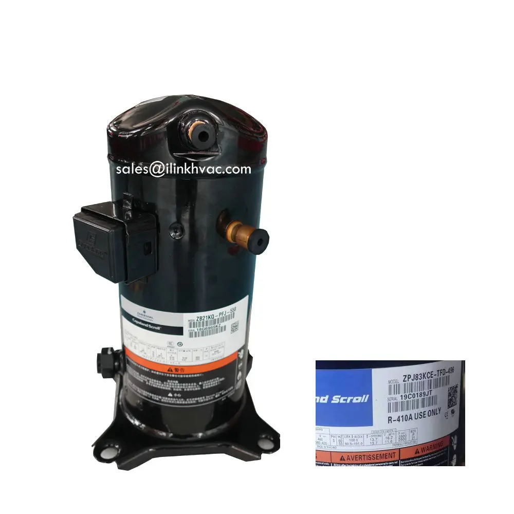 Безмасляный компрессор 6hp zpi72kce-tfd-496 ZPI83KCE-TFD-496 zpj72kce-tfd-496 copeland компрессора