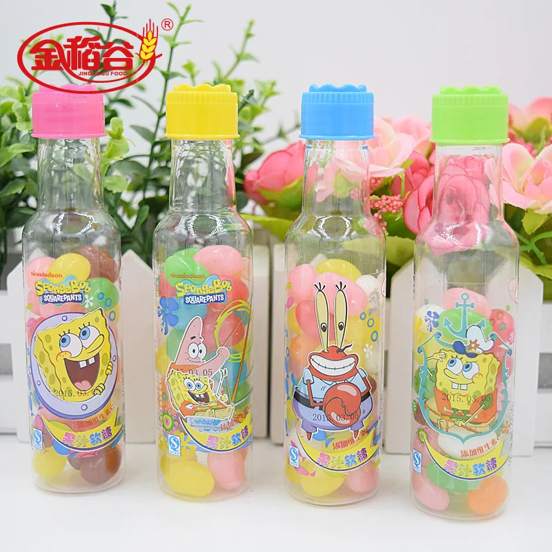 Wholesale Bottle Packaging Delicious Jelly Fruity Flavor Sugar Candy Toys Jelly Bean