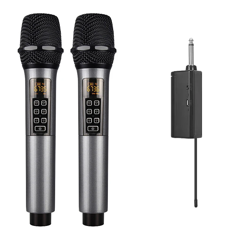UHF Wireless Microphone Professional Dynamic Microphone for Party Karaoke Church Show Meeting Singing Handheld Microphone