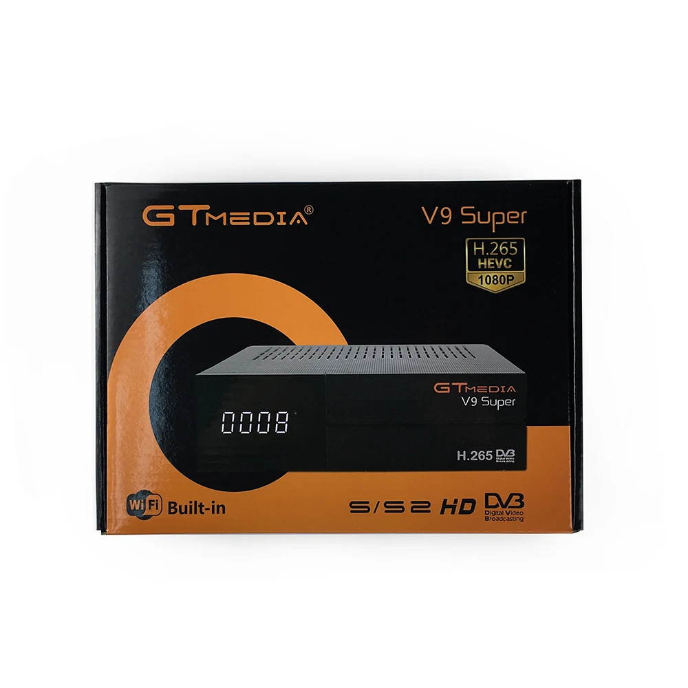  Новейший спутниковый ТВ-приемник GTMEDIA V9 SUPER H.265 1080P HD DVB S/S2 лучший Встроенный Wi-Fi декодер freesat v9