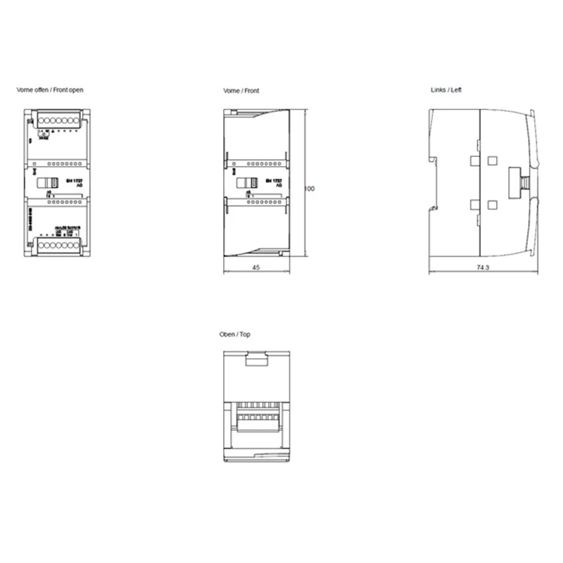 siemens module 6ES7232-4HB32-0XB0 SIMATIC S7-1200  Analog output   SM 1232  2 AO  +/-10V