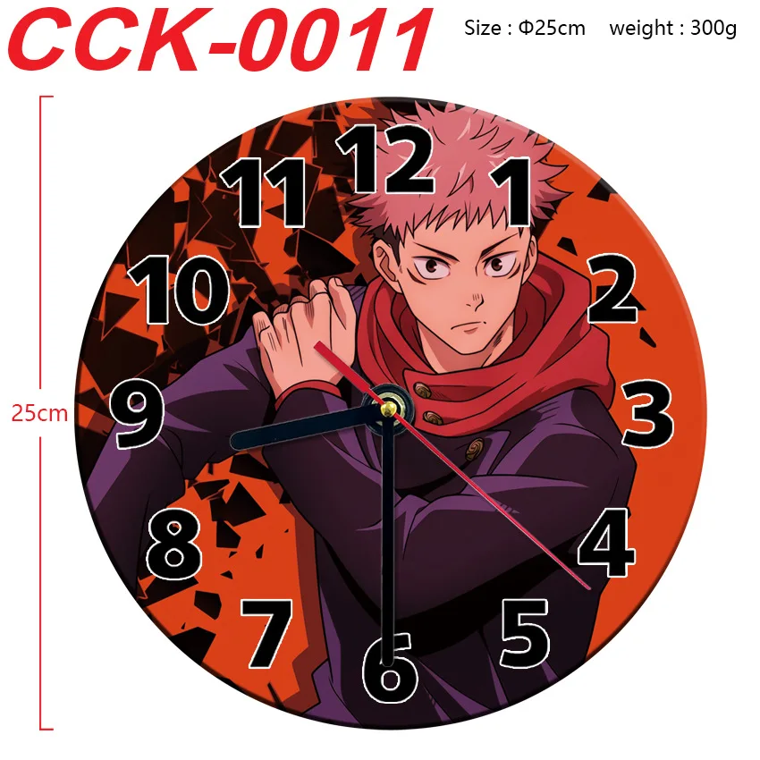 Jujutsu Kaisen анимация полноцветные часы украшения дома настенные Креативные Круглые Настенные цифровые стрелки