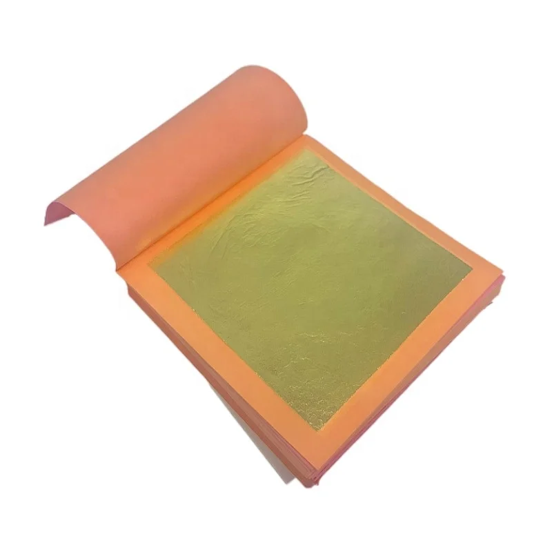 Genuine Real gold leaf Foil Paper Decor for Art wholesale 25 Sheets Facial Cosmetic 22 k Gilding and Decoration Gold Sheet