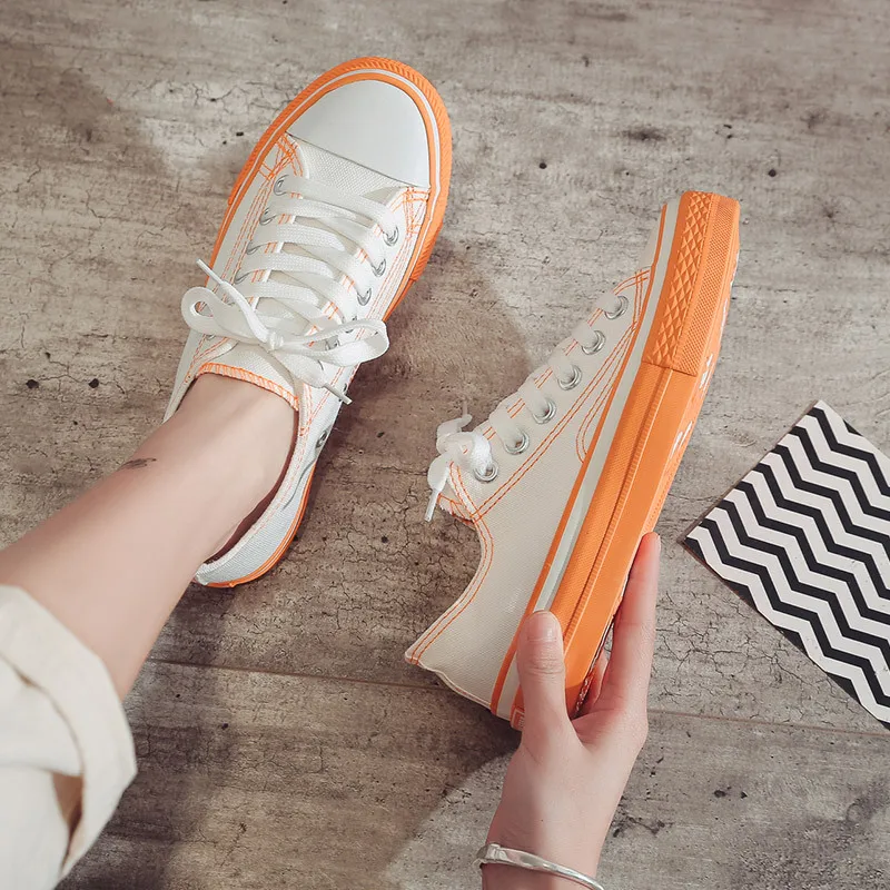 Xuanhui Wholesale Fashion High Quality Low Price Durable Comfortable Top Lace up Casual Sneakers Woman Canvas Trendy Shoes
