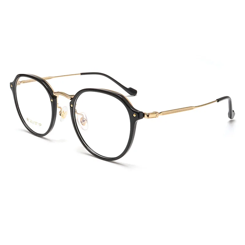 Ultra-light TR90 Glasses Frame Pure Titanium Temple Glasses Frame for Optical Eyewear Men Women Fashion Spectacle Myopia Glasses