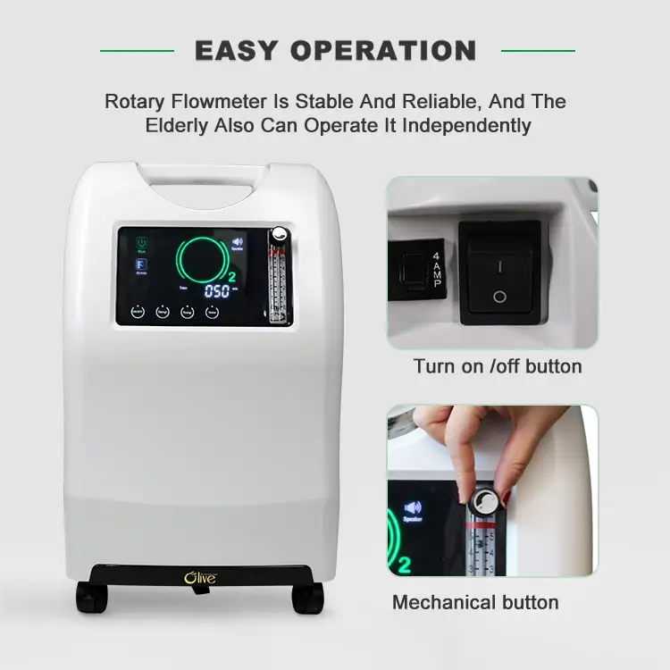 Olive CE Certificate Oxygene Concentrator 110 Volts Oxygenation Machine Portable 5l Medical Grade Oxygen-Concentrator for Home