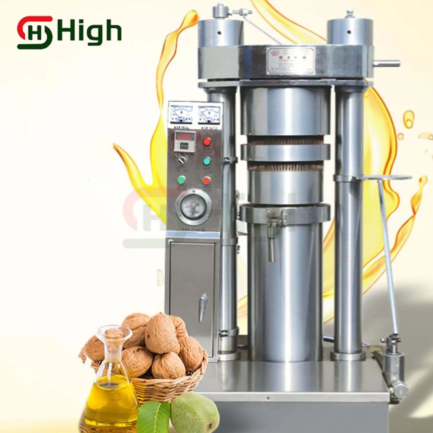 Hydraulic Cold Oil Press Machine Sesame Coconut Mustard Semi-automatic Oil Pressers Extraction Chili Peanut Walnut Cocoa butter
