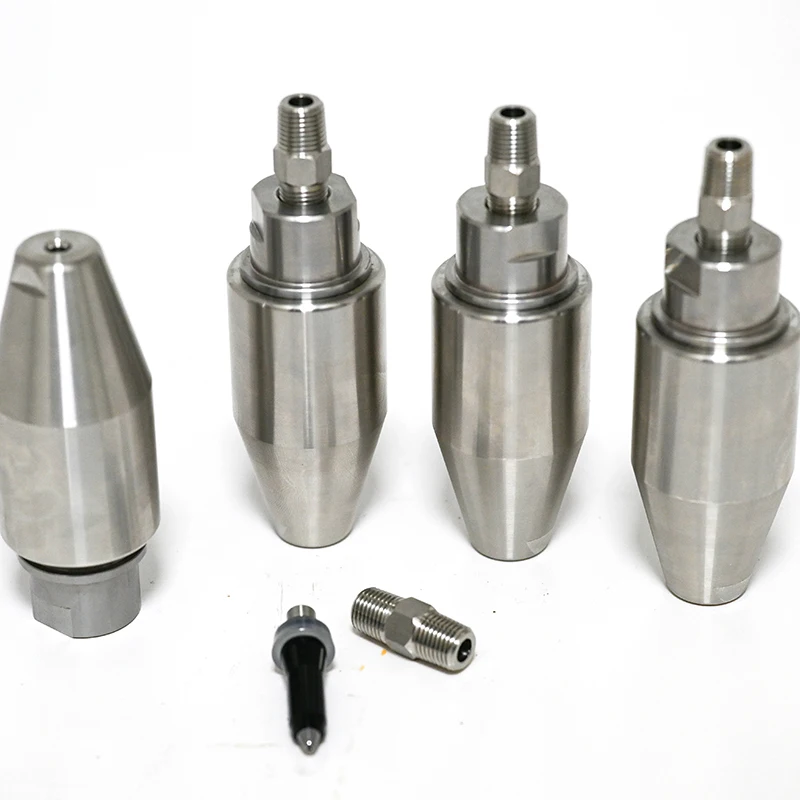 500-800Bar Stainless Steel Spray Turbo Nozzle High Pressure Rotary Washing Nozzle for Surface Derusting Cleaning machine