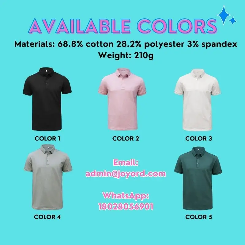 ready to ship Regular fit straight cut man shirt polo elegant pique cotton golf polo shirt Three-button shirt style polo collar