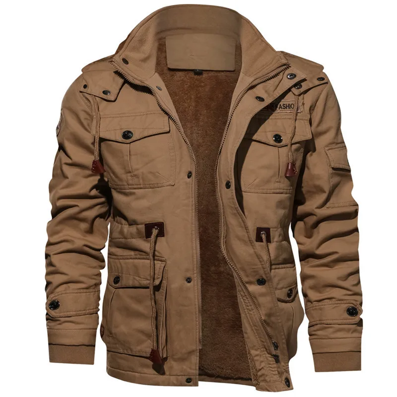 High Quality Military Mens Pilot Jacket Winter Fleece Jackets Warm Thicken Outerwear Plus Size Jacket