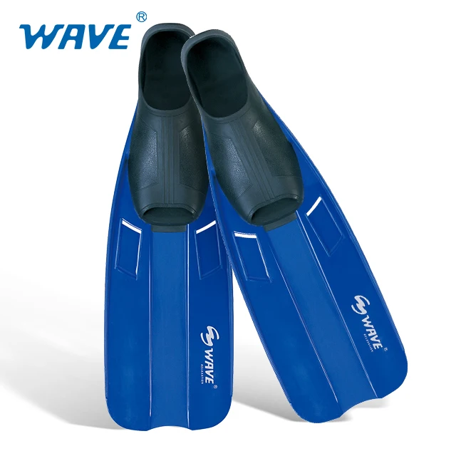 Wave Hot Selling TPR Snorkel Fins Full Pockets Adult Size Long Floating Rubber Scuba Fins for Swimming from Malaysia