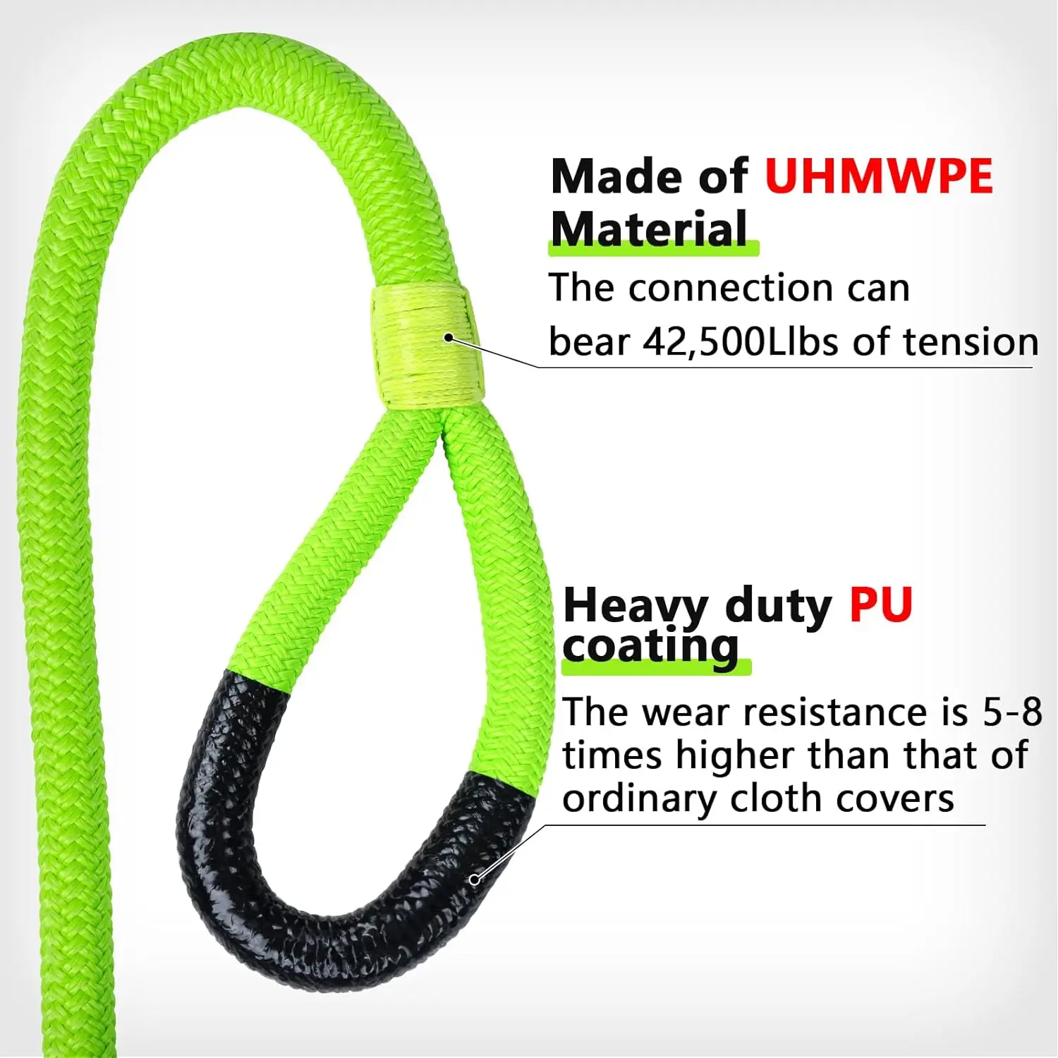 Heavy Dudy SUV/JEEP Towing Rope With Strong Hook For Breakdown Rescue Size 25mmX9m