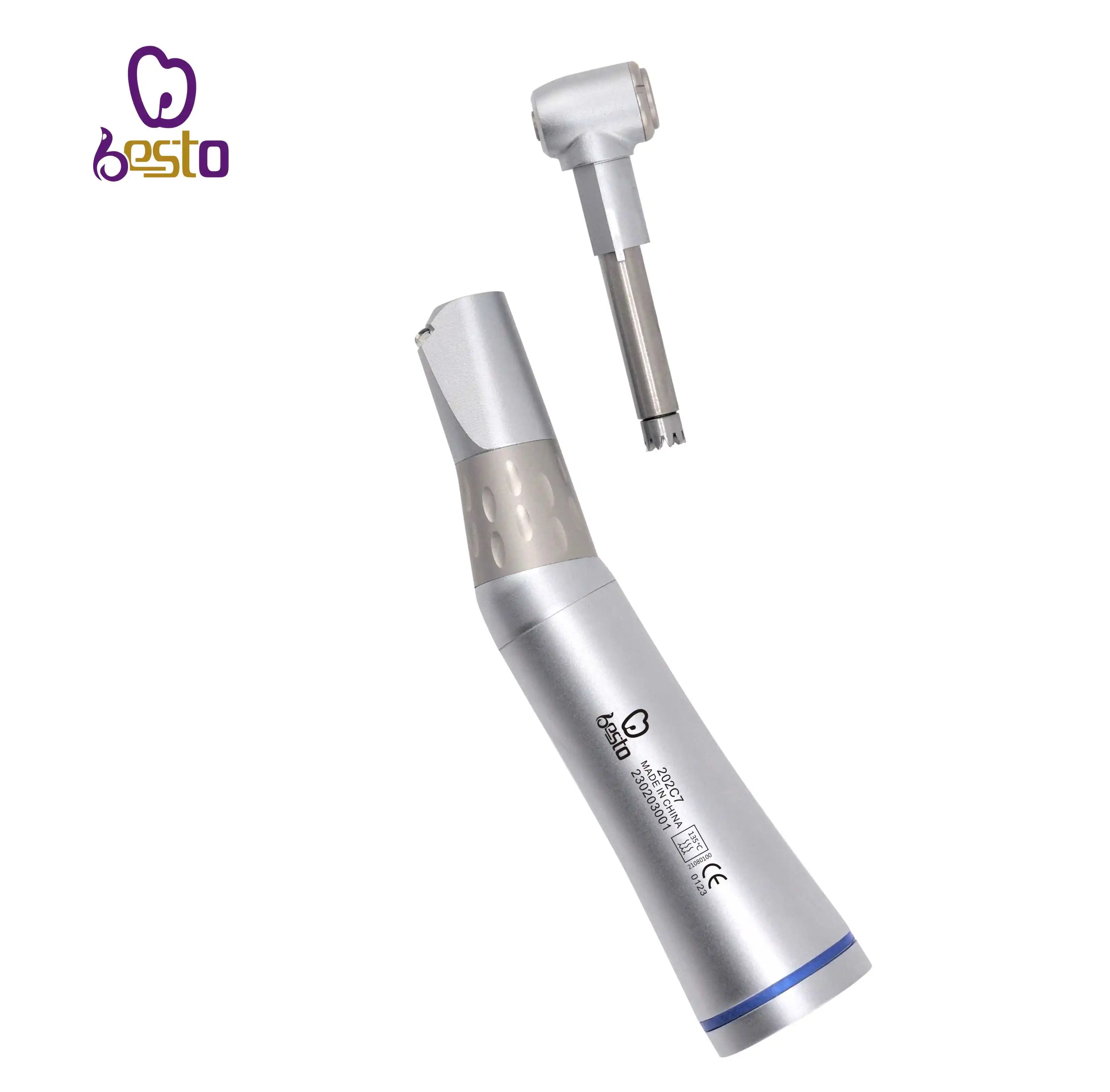 Dental 1:1 E-generator LED Low Speed Handpiece Inner Water Contra Angle Dentistry Equipment Connect with Electric Air Micromotor