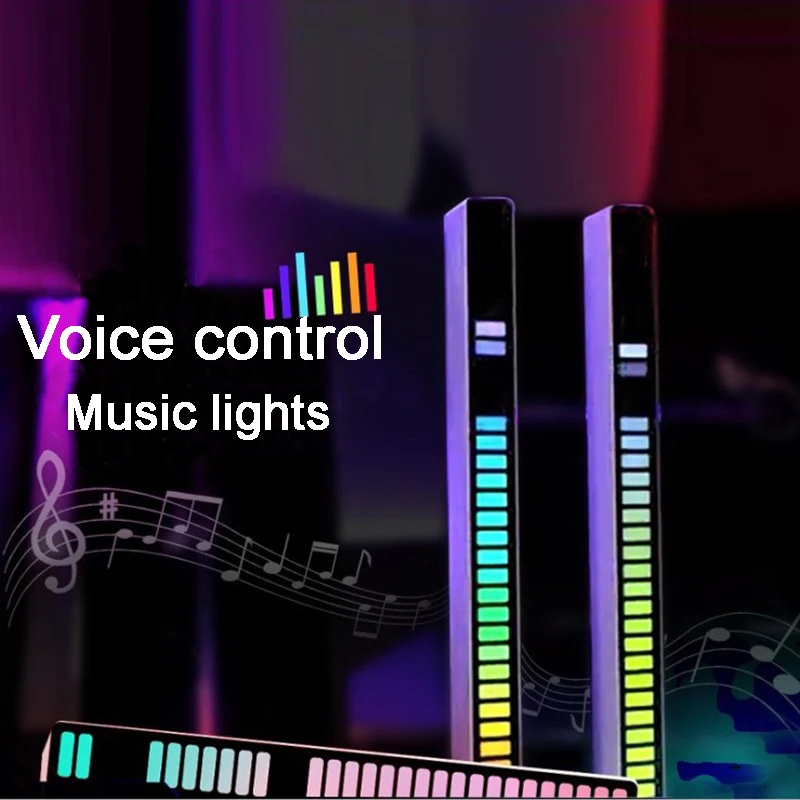 Mini voice control light voice control pickup rhythm light creative color music environment light