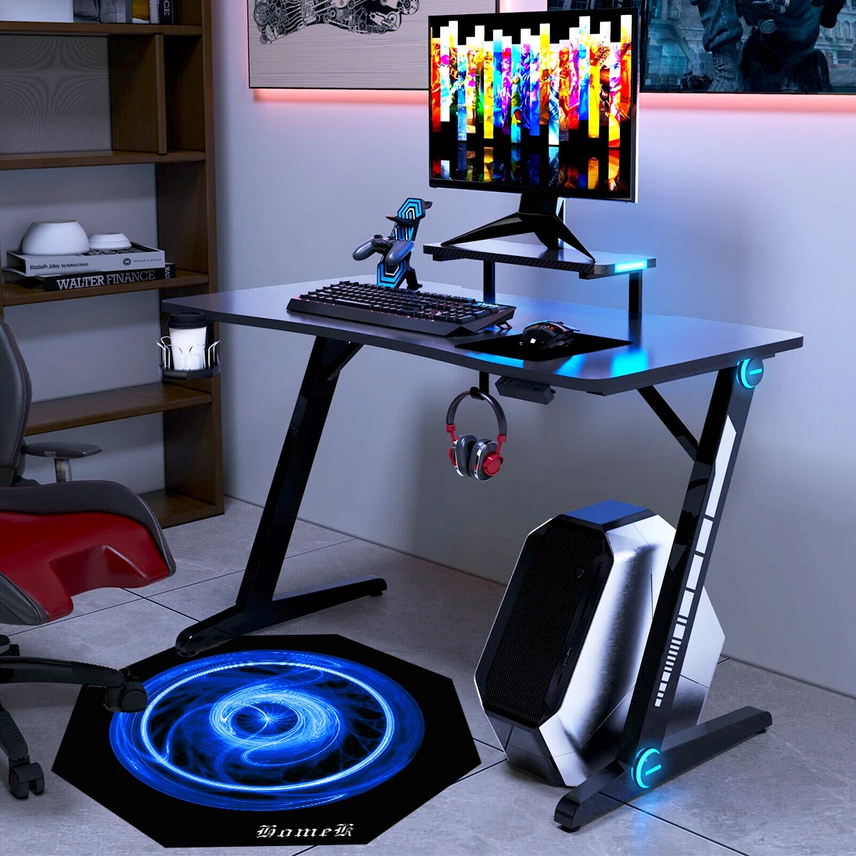 2023 innovation product China wholesale anti slip rubber gamae chair mat high floor protection smooth game chair mat