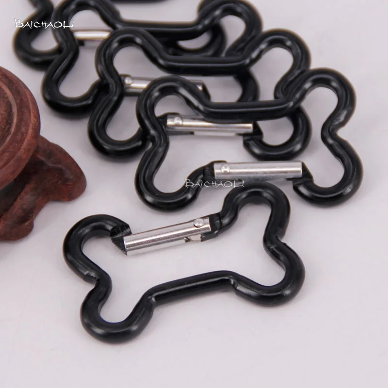 Dog Bone Shaped Aluminium alloy spring Hook for Carabiner